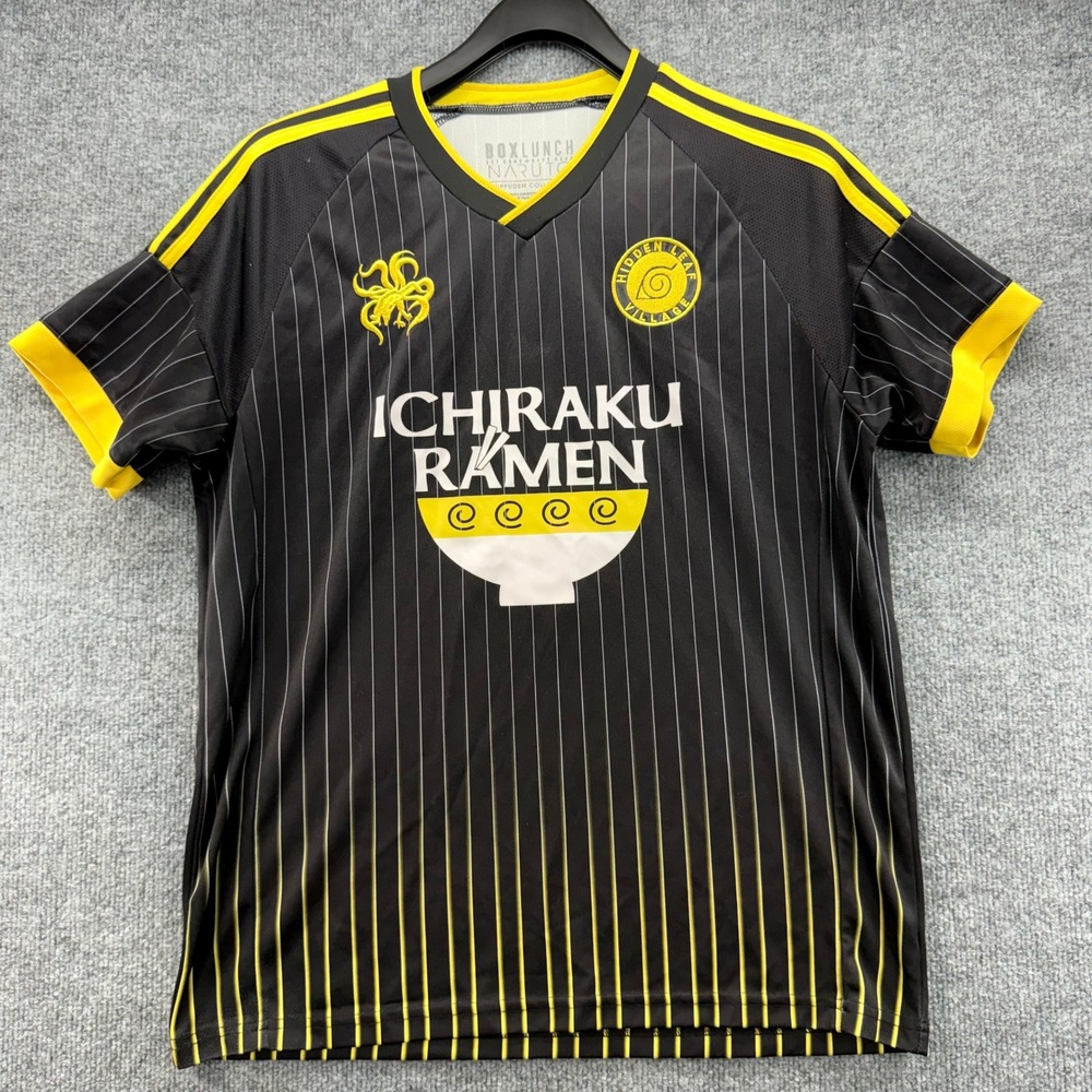 Boxlunch Naruto Shippuden Ichiraku Ramen Uzumaki 7‎ Black Yellow Jersey Mens M